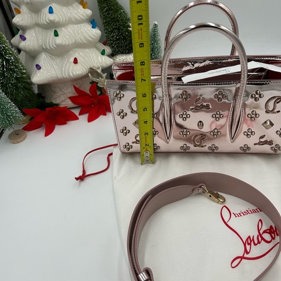 Christian Louboutin Paloma loubinthesky stud, metallic leather, baguette bag, - Picture 14 of 15